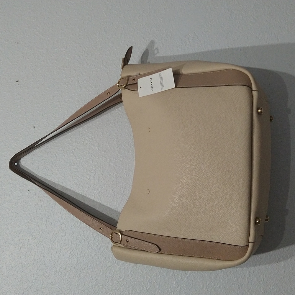 Coach Alana Pebbled Leather Colorblock Tote Bag - Picture 8 of 13